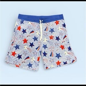 LITTLE SLEEPIES Stars and Stripes Men’s Pajama Shorts Red/ White & Blue LARGE